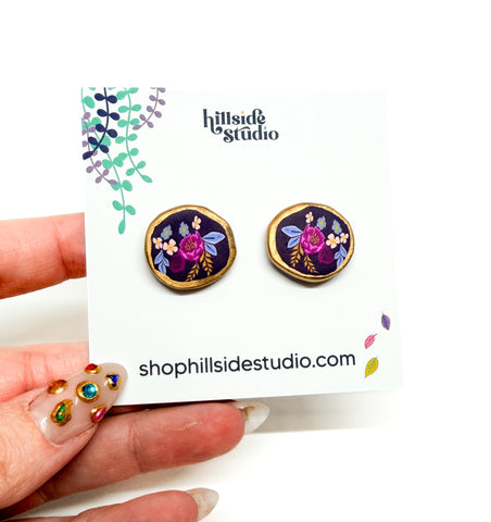 Autumn Floral Studs