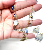 Swan & Gemstone Charm Necklace