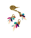 The Elements - Eagle Feather & Gemstone Charm Earrings PRE-ORDER