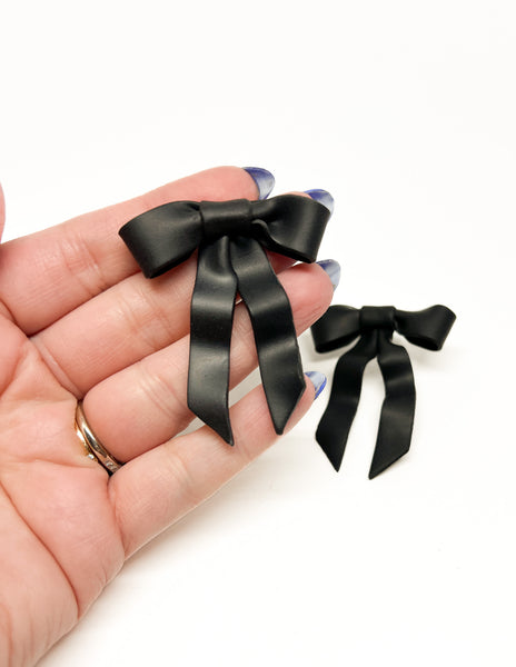 Black Bow Earrings