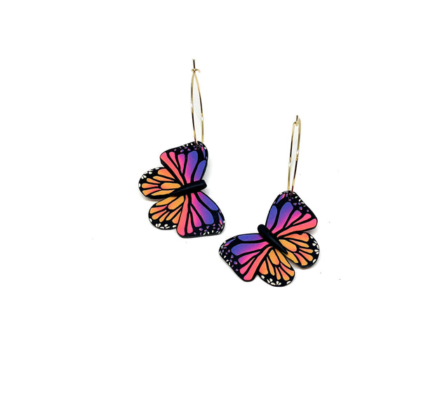Butterfly Dangles:  Sunset Ombre
