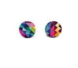 Rainbow Prism Stud Earrings