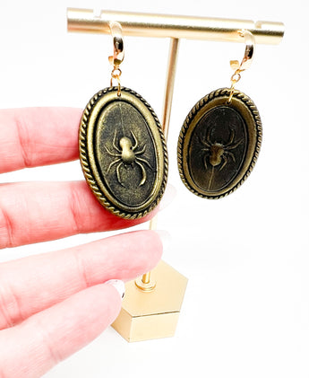 Gilded Spider Earrings