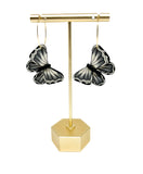 Butterfly Dangles: Black/Cream