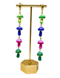 Colorful Mushroom Chain Earrings