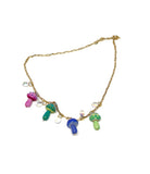 Colorful Mushroom Charm Necklace