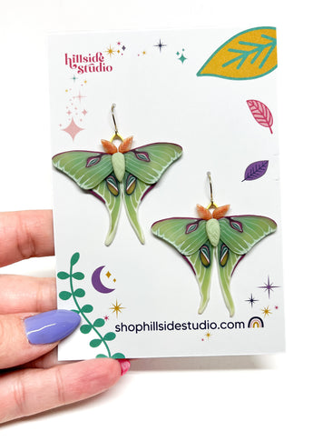 Luna Moth Dangles