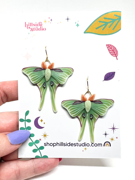 Luna Moth Dangles