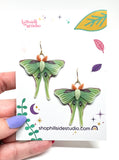 Luna Moth Dangles