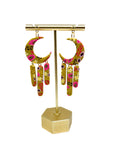 Moon Dangles  - Mustard Autumn Floral