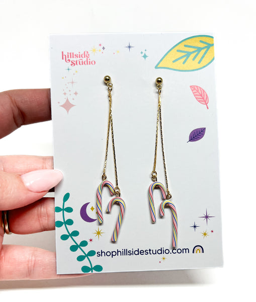 Double Rainbow Candy Cane Dangles