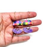 Parker Earrings - Colorful Checkered