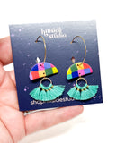 Parker Earrings - Colorful Checkered