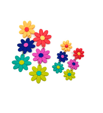 Mismatched Daisy Chain Earrings
