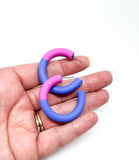 Color Blocked Hoops - Small