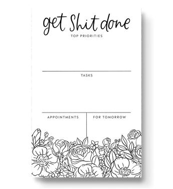 Get Shit Done Daily Planner Notepad, 8.5x5.5 in.
