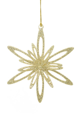 Gold Snowflake Star Ornament