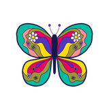 Daisy Butterfly Sticker