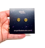 Bethany Studs - Gold Glitter