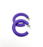 Hoop Earrings - Purple - LIBERTY GIRLS SOCCER FUNDRAISER