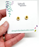 Sunflower Clay Studs -  Small